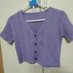 Áo croptop mongterghi tím size S
