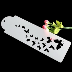 Khuôn Stencil rắc bột trang trí bánh, làm viền rau câu, fondant bươm bướm - Mã số 1243 338694