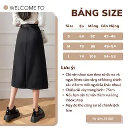 Chân váy dáng dài xếp li bản to 664088