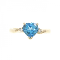 Nhẫn hình trái tim Blue Topaz K18YG - Hàng hiệu Authentic 853978