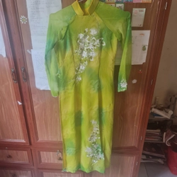 áo dài, tự may, màu xanh cốm, size M