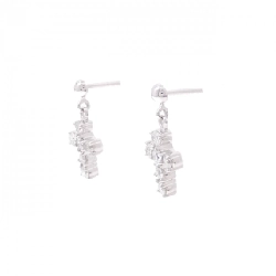 K18WG Bông tai kim cương chéo 0.50CT - Hàng hiệu Chính hãng 877264