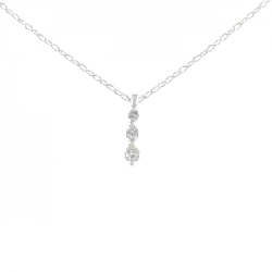 K18WG Dây chuyền kim cương 0.1CT - Hàng hiệu Chính hãng