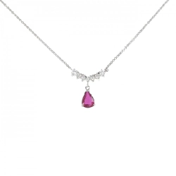 Dây chuyền ruby PT900/PT850 0.55CT - Hàng hiệu Chính hãng