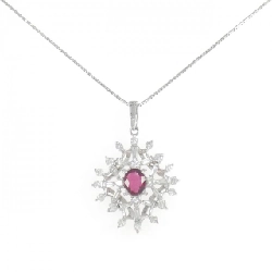 Dây chuyền ruby PT900/PT850 0.697CT - Hàng hiệu Chính hãng