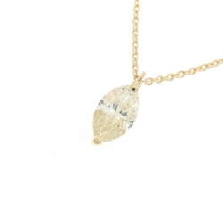 K18YG Dây chuyền kim cương 0.630CT LY SI1 cắt Marquise - Hàng hiệu Authentic 873982