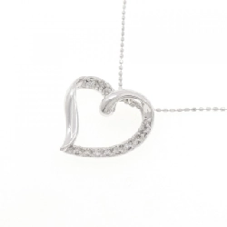 K18WG Dây chuyền hình trái tim kim cương 0.11CT - Hàng hiệu Chính hãng 860663