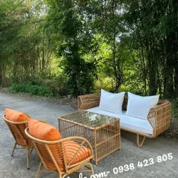 Sofa mây nhựa phòng khách 690074