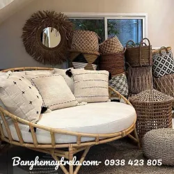 Giường thư giãn mây tự nhiên dáng tròn 712399