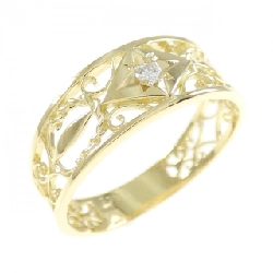 Nhẫn kim cương K18YG 0.03CT