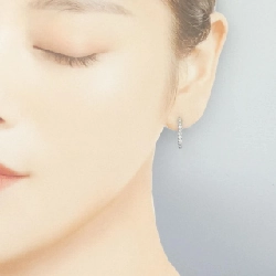 PT900 Bông tai kim cương hình vòng 0.40CT - Hàng hiệu Chính hãng 869790