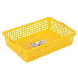 Rổ nhựa hình chữ nhật kích thước 38x26x9 cm - Mã số 1090 338204