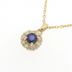 K18YG Sapphire Necklace 0.18CT - Hàng hiệu Authentic 863800