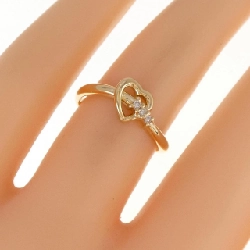 Nhẫn kim cương hình trái tim K18YG 673454
