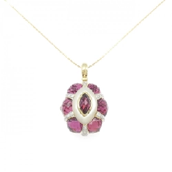 K18YG/K18WG Mặt dây chuyền đá màu - Hàng hiệu Authentic