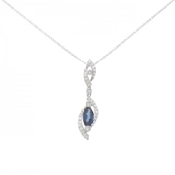 Dây chuyền Sapphire 18KWG/K18WG 0.724CT - Hàng hiệu Chính hãng