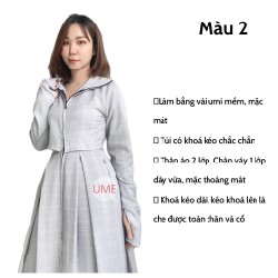 Áo/ váy chống nắng liền thân size M (50-55kg), cắt mác đã giặt, pass do bị rộng. 21998