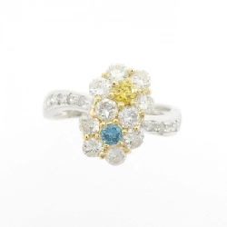 Nhẫn kim cương hoa PT900/K18YG 1.35CT - Hàng hiệu Authentic 850317