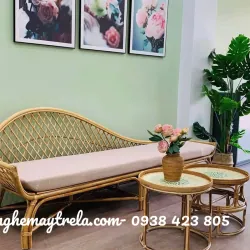 Băng ghế mây tre đan 753525