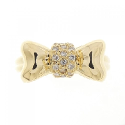 Nhẫn kim cương K18YG hình ruy băng 0.09CT 668192