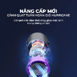 Quạt Cầm Tay Circulating Fan 100 Cấp Độ Gió, Dung Lượng Pin Lớn, Có Chip Bảo Vệ Thông Minh Kèm Màn Hình Led 530448