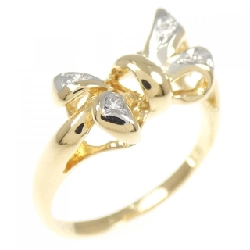 Nhẫn kim cương K18YG/PT900 0.04CT - Hàng hiệu Authentic