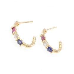 K18YG Đá màu Bông tai - Hàng hiệu Chính hãng 866522