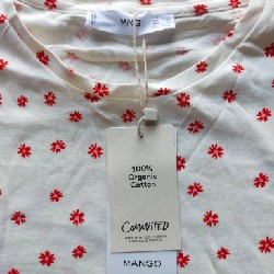 Áo thun nữ Mango chính hãng authentic size S vải mềm new tag 19160