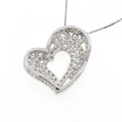 K18WG Dây chuyền kim cương hình trái tim 0.90CT - Hàng hiệu Chính hãng 867550