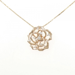 K18PG Hoa Kim Cương Dây Chuyền 0.12CT - Hàng hiệu Chính hãng