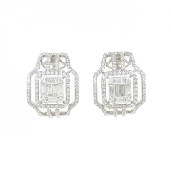 585WG Bông tai kim cương - Hàng hiệu Authentic