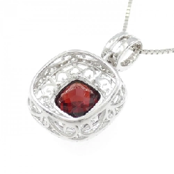 K18WG Đá Garnet Dây Chuyền - Hàng hiệu Chính hãng 857116