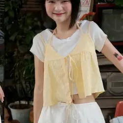 Áo 2 dây rosa cami màu vàng free size ( lưu ý đây chỉ là áo 2 dây ko bao gồm áo trong 605830