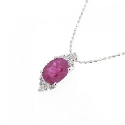 K18WG/750WG Dây chuyền Ruby 1.09CT - Hàng hiệu Chính hãng 856593