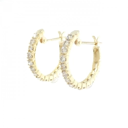 K18YG Bông tai Kim cương 1.00CT - Hàng hiệu Chính hãng 863037