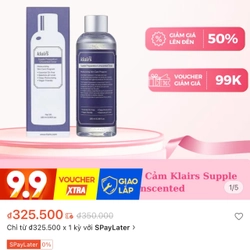 NƯỚC HOA HỒNG KLAIRS - Supple Preparation Unscented Toner 180ml 548659