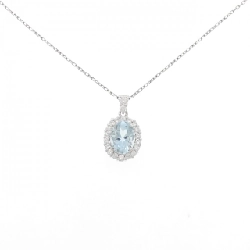 Dây chuyền aquamarine PT900/PT850 1.085CT - Hàng hiệu Authentic