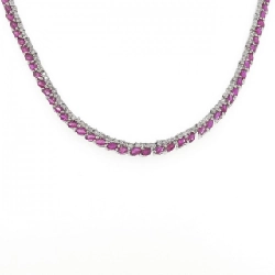 K18WG Dây chuyền Ruby 13.00CT - Hàng hiệu Chính hãng