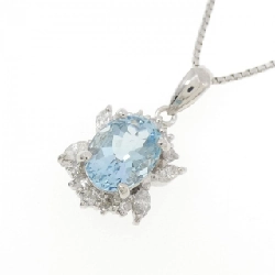 Dây chuyền Aquamarine PT900/PT850 1.289CT - Hàng hiệu Chính hãng 858598