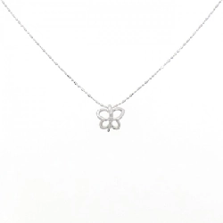 K18WG Bướm Kim Cương Dây Chuyền 0.01CT - Hàng hiệu Chính hãng