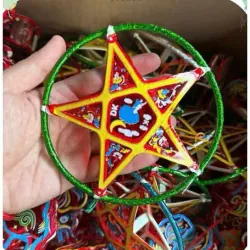 Lồng đèn trung thu mini loại nhựa có kiếng siêu dễ thương, hình ngôi sao 5 cánh 1033173