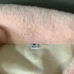 Áo khoác lông da lộn bên trong màu hồng cam nhạt 927061