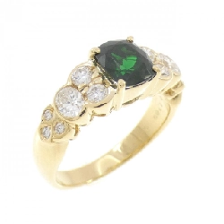 Nhẫn Garnet Xanh K18YG 1.180CT - Hàng hiệu Chính hãng