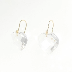 K18YG Bông tai đá quý hình trái tim - Hàng hiệu Chính hãng 868182