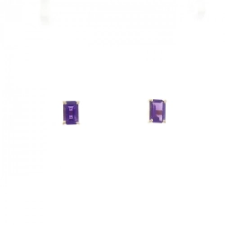 K14YG Amethyst Bông tai - Hàng hiệu Chính hãng