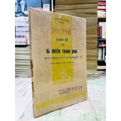 Luận đề Bà Huyện Thanh Quang - Nguyễn Sỹ Tế