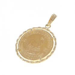 Mặt dây chuyền đồng xu 750YG (khung) - Hàng hiệu Authentic 865145