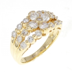 Nhẫn kim cương K18YG 1.00CT