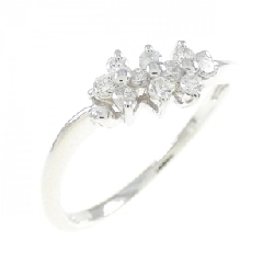 Nhẫn kim cương hoa K18WG 0.16CT