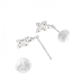 K18WG Bông tai Kim cương Hoa 0.04CT - Hàng hiệu Chính hãng 872795